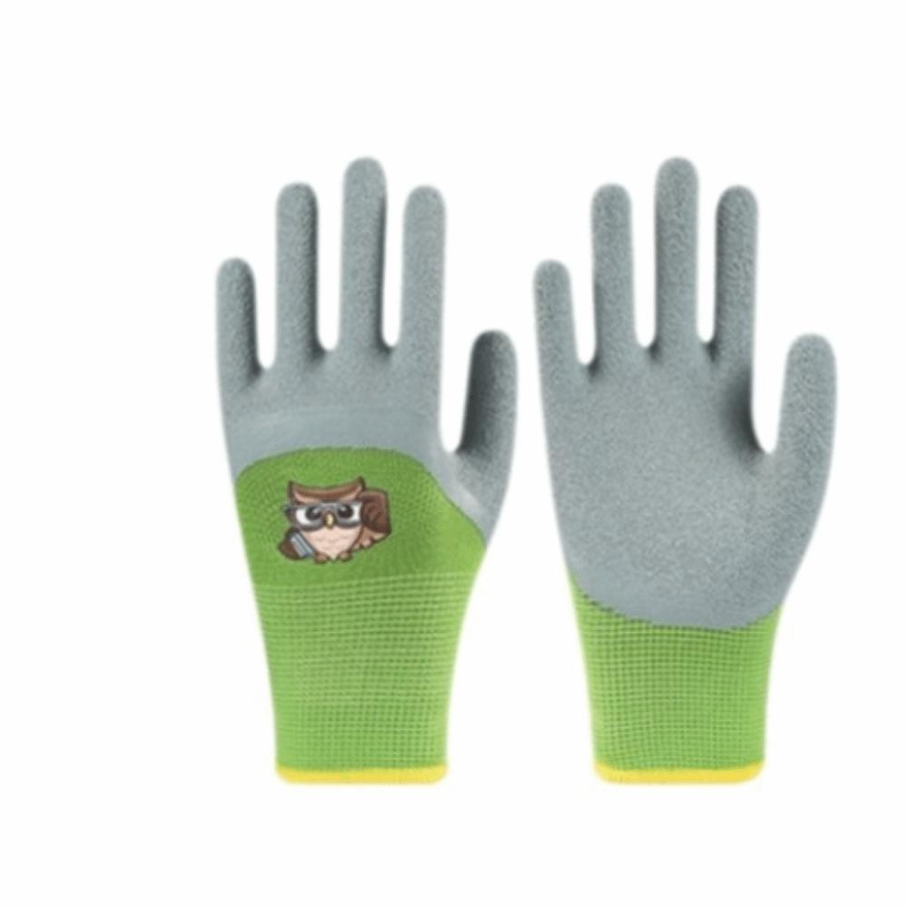 

Non-Slip Children Safety Gloves Cartoon Kids Beach Gloves Kids Garden Gloves Planting Green Owl