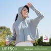 Women's UV Protection Ice Silk Cycling Shirt with Large Brim - Breathable, Casual, and Loose-Fit Summer Sun Protection Clothing.
