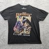 Elton John 100% Cotton T-shirt Mens Tees Top Captain Fantastic Men 2XL Vintage Style Concert Tee