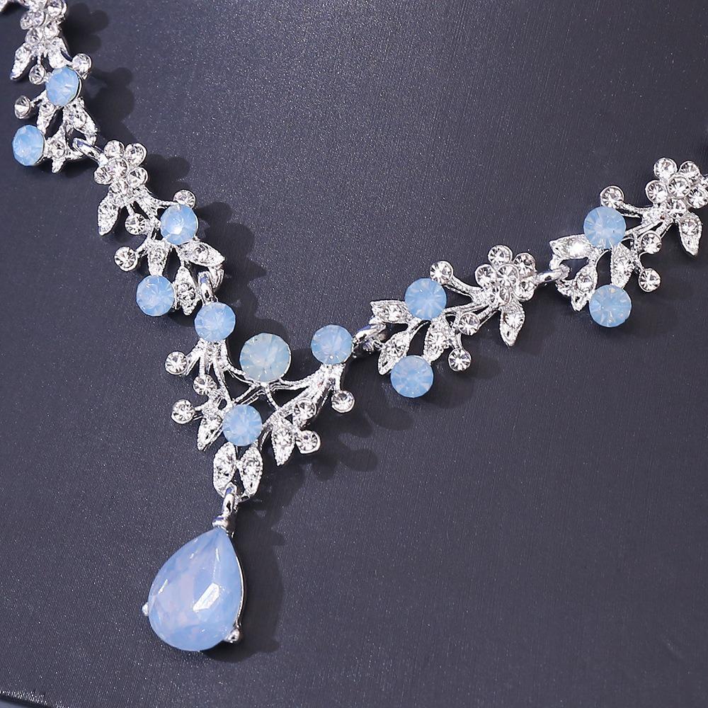 Flower Flower Choker Necklace Set Vintage Necklace Set Exquisite Necklace Earrings Set  Women