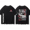 Honda Civic Sommer Heiß Neues Mode T-Shirt Racing Herren T-Shirt Retro Motorrad Serie Bedruckter Lockerer Kurzarm Overall