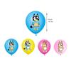 Sada 30 ks růžovomodrých narozeninových ozdobných balónků s transparentem, zavíračem dortů