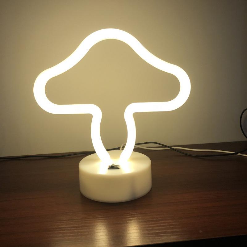Creative LED Heart Neon Light - Romantic Atmosphere Table Lamp for Bedroom Decor