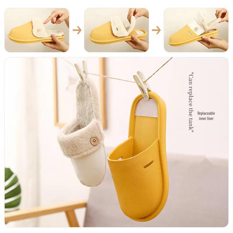 Warm Winter Plush Slippers for Men & Women – Non-slip, Thickened Indoor Comfort