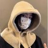 Pullover Hat Ear Protection Hat Beanie Hat Knitted Scarf Fashion Balaclava Hat  Streetwear