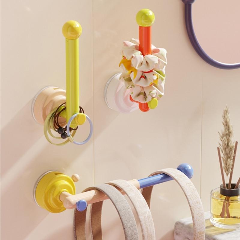 Vibranting Decorative Hook Organizers Holds Multiple Hair Accessories Prevents Tangling Sturdy Plastic Wall Mount