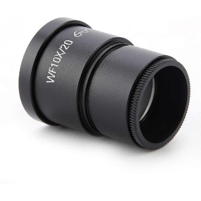 ZJchao 10X Stereo Microscope Eyepiece, 2 Pcs WF10X/20, Black, Optical Glass + Metal, Triocular Binocular Stereo Microscope, 30mm Mounting Size