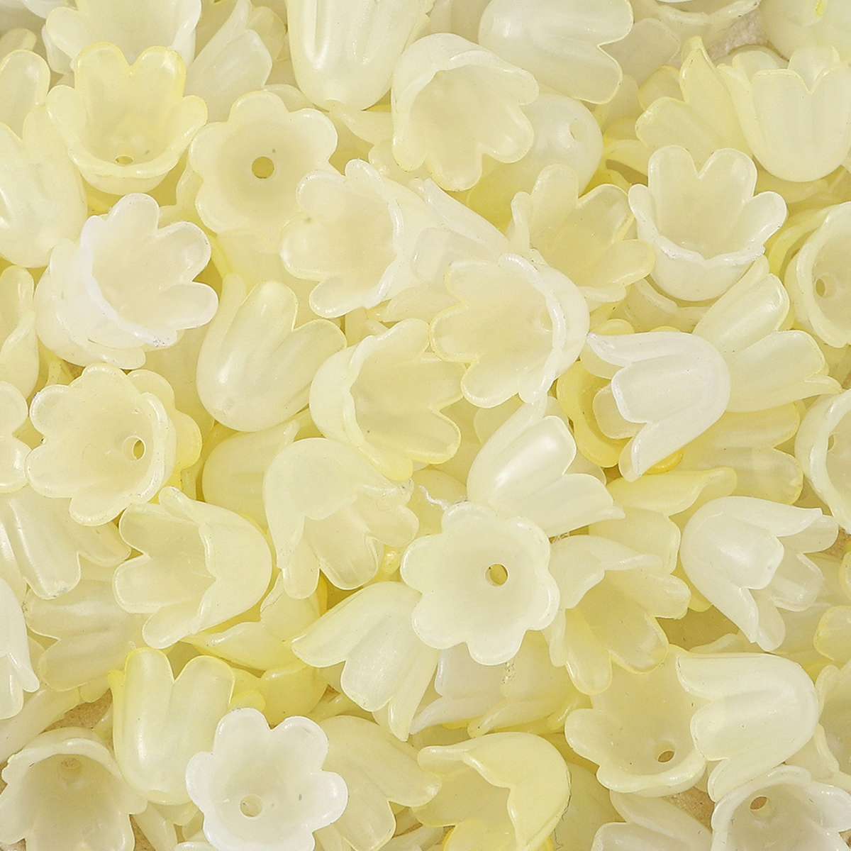 

100 шт./пакет, акриловые колокольчики, ипомея, цветы, бусины, подвески для серег, браслет, сделай сам, изготовление ювелирных изделий жёлтый