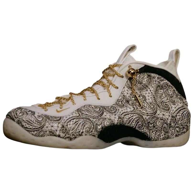 

Nike Air Foamposite Vintage Basketball Shoes Unisex White Black IR2077-101 43