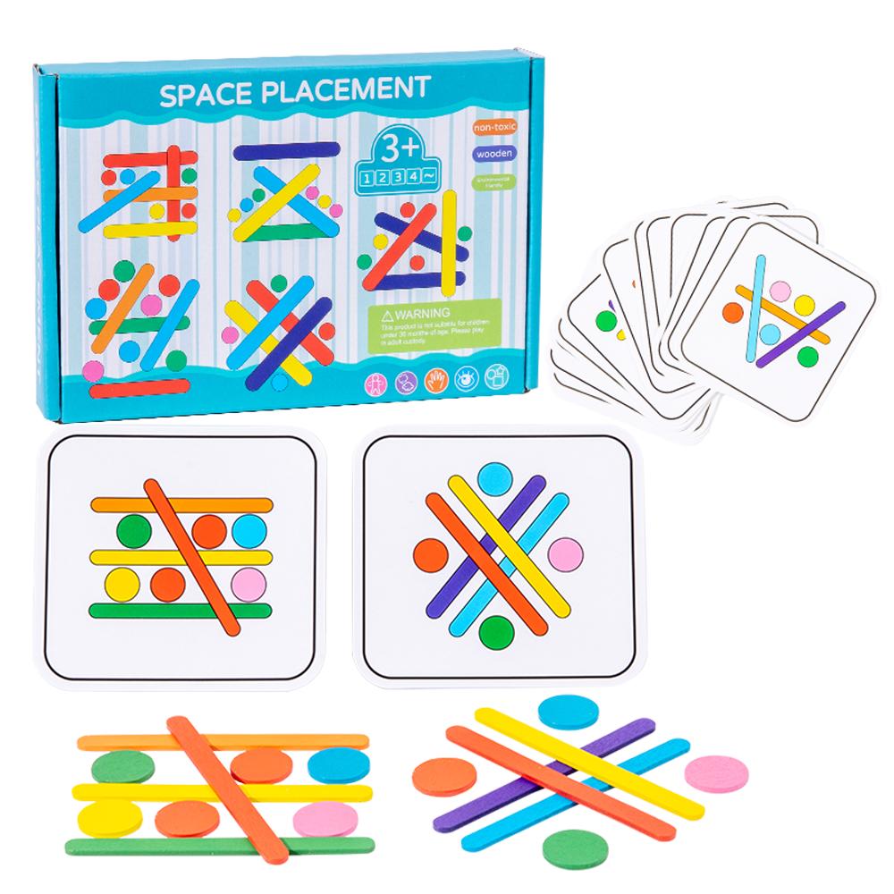 Early Learning Cognitive Rainbow Stick, Children s Color Matching Puzzle, Math Enlightenment, Puzzle Games, Montessori Block Toy