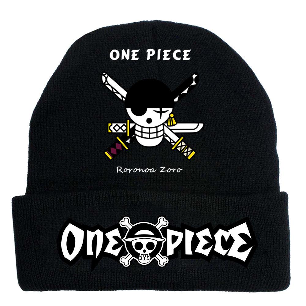 One Piece Anime Knit Hat: Warm Velvet Lined, Rolled Brim, Adult Outdoor Beanie