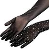 Stretchy Sheer Tulle Gloves Ultra Thin Bride Gloves Fashionable Fishnet Gloves  Party Supplies