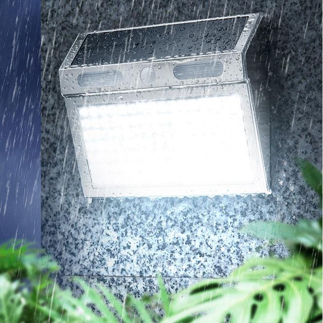 

112 светодиодных солнечных уличных фонарей из нержавеющей стали, светодиодный датчик движения на солнечной батарее, водонепроницаемое охранное освещение для входной двери гаража