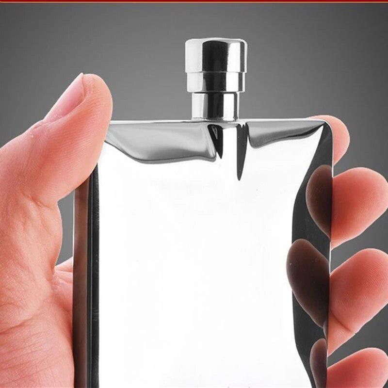 4oz Flat Vodka Hip Flask Stainless Steel Portable +Funnel  4pcs 30ml Shot Cup Camping Flagons Liquor Whiskey Bottle Men Gift