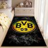 Sportlicher Teppich, Borussia Dortmund BVB 09 Gelb Schwarz Grunge Logo Poster, Fan-Höhlen-Dekoration, Rutschfeste Matte