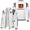 [European size velvet] Student leisure team leather jacket jacket PU leather jacket Rugby Tigers baseball jersey