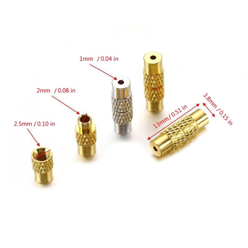 20PCS PortableJewelry Making Brass Cord End Brass Screw Clasps Jewelry End Tips for Bracelet Necklace Making Accessories