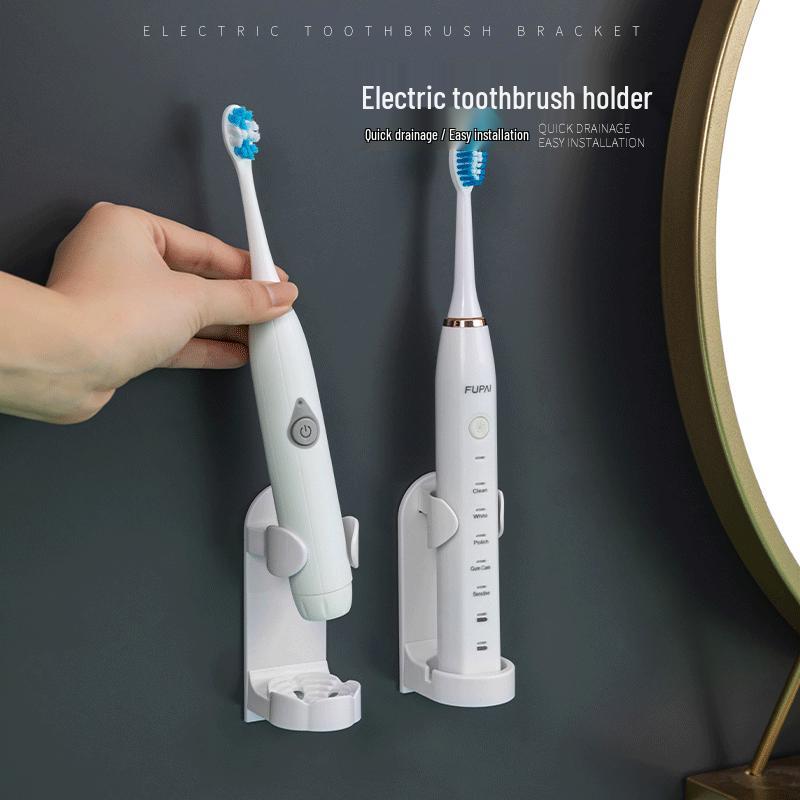 Wall-Mounted No-Punch Electric Toothbrush Holder Stand