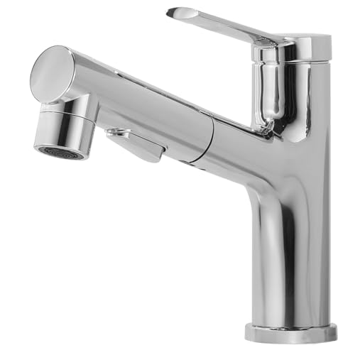 

APPASO Bathroom Faucet with Fountain Function, Shower Faucet, Mixer Tap, Pull-out Hose, Single Lever Mixer, 2-Way Water Flow Modes (Aerated and Shower