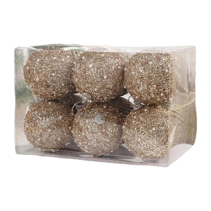 6Pcs Christmas Balls Christmas Tree Decorations Christmas Ornaments Shatterproof Ball New Year Gifts Navidad Home Decor