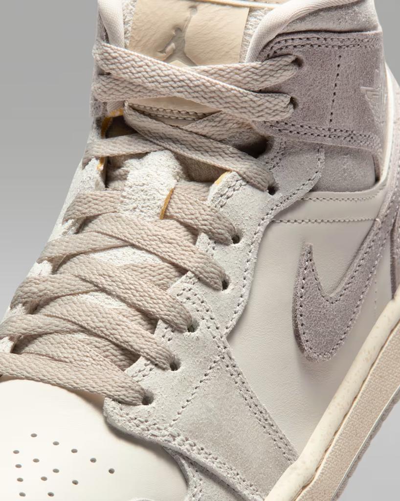 IB7010-001 Nike Air Jordan 1 Mid Light Iron Ore Enigma Stone (Women's)