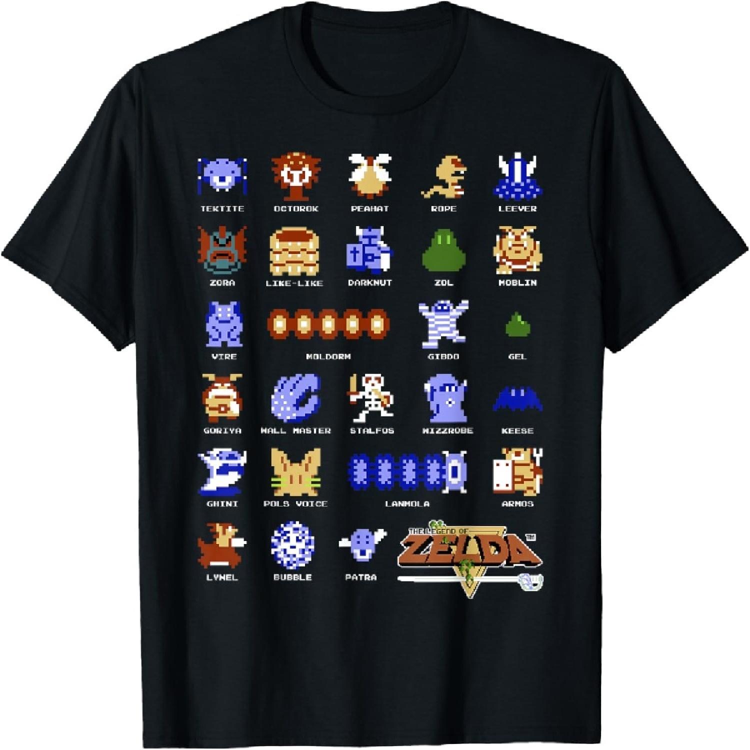 Legend Of Zelda Character Pixel Art Portrait Grid T-Shirt XXXXXL разноцветный