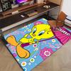 Custom Tweety Mat Personalized Name, Polyester Washable Indoor Entryway Rug, Gift for Christmas, Easter, Thanksgiving Day
