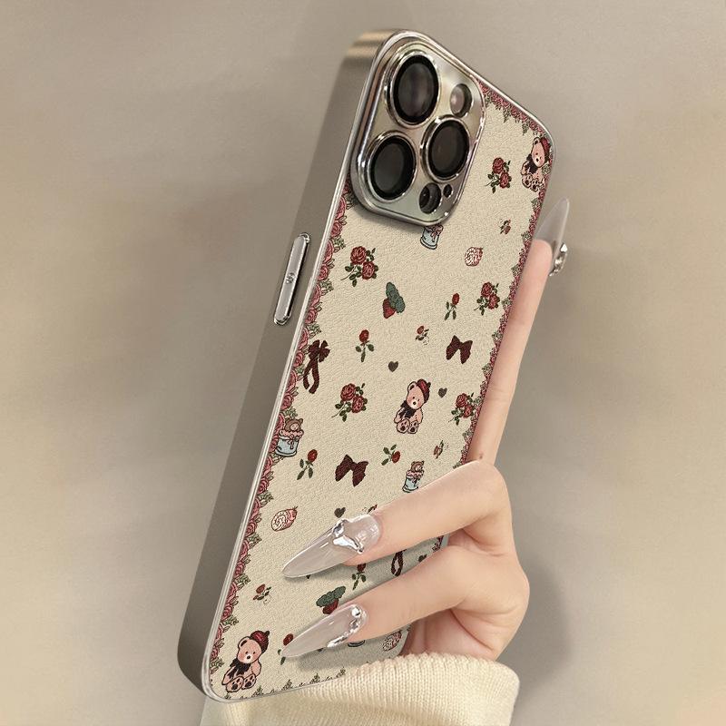 

Rose bear for Apple 16e mobile phone case iPhone new niche high value apple 16promax