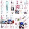 Cute Cartoon Id Card Holder With Retractable Lanyard For Work, School, And Travel