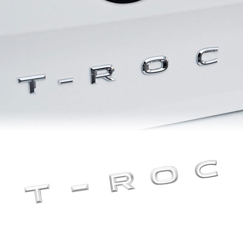 Auto-Styling 3D ABS-Kunststoff TROC T-ROC Logo Auto Seitenkotflügel Heckklappe Emblem Abzeichen Aufkleber Dekoration Auto Zubehör
