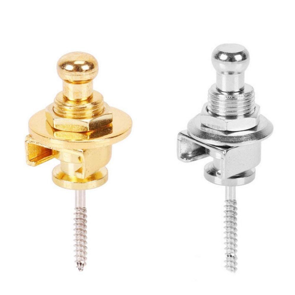 Round Head Electric Guitar Strap Locks Zinc Zinc Alloy Guitar Strap Button  Acoustic