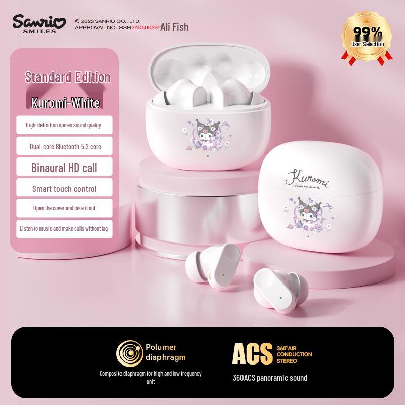 Sanrio Q1 Semi-In-Ear Wireless Bluetooth Headphones for Sports and Gaming