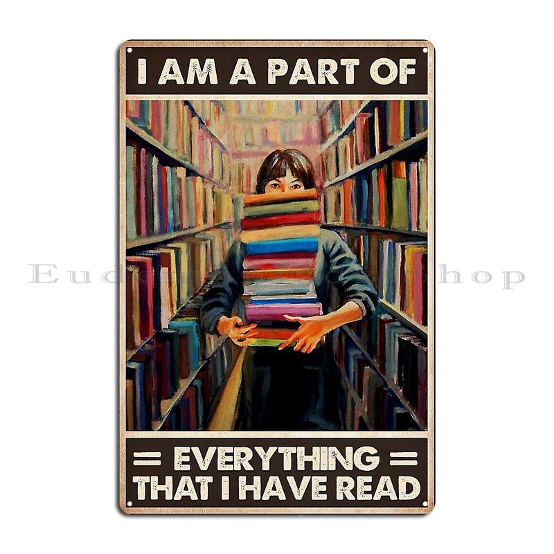Just A Girl Who Loves Cats And Books IN MY DREAM WORLD Metal Sign Living Room Poster Bar Garage Print Tin Sign Poster