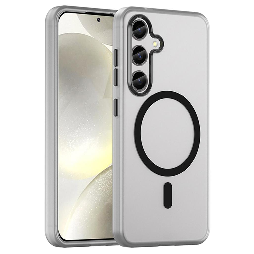 For Samsung Galaxy S25/S24 Magnetic Case TPU+PC Anti-Fingerprint Phone Cover
