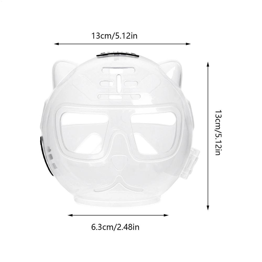 

Cat Muzzle Pet Grooming Cover Accessories Cat Anti Bite Anti Licking Space Hood Breathable Helmet From Biting for Grooming