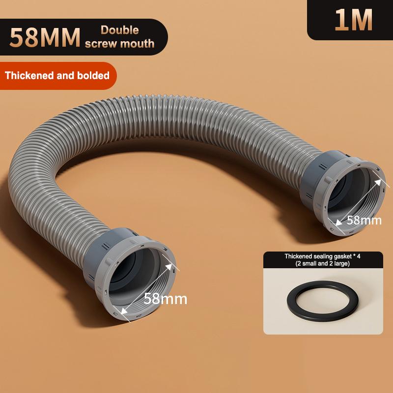 Kitchen Garbage Disposal Hose Drain Pipe 2 Way Connection Adapter Fit for Double Washing Basin Sink Usage