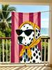 Dalmatian Dog Beach Towel Cartoon Cool Dog Print Microfiber Quick Dry Oversized Bath Towel Absorbent Beach Blanket for Summer