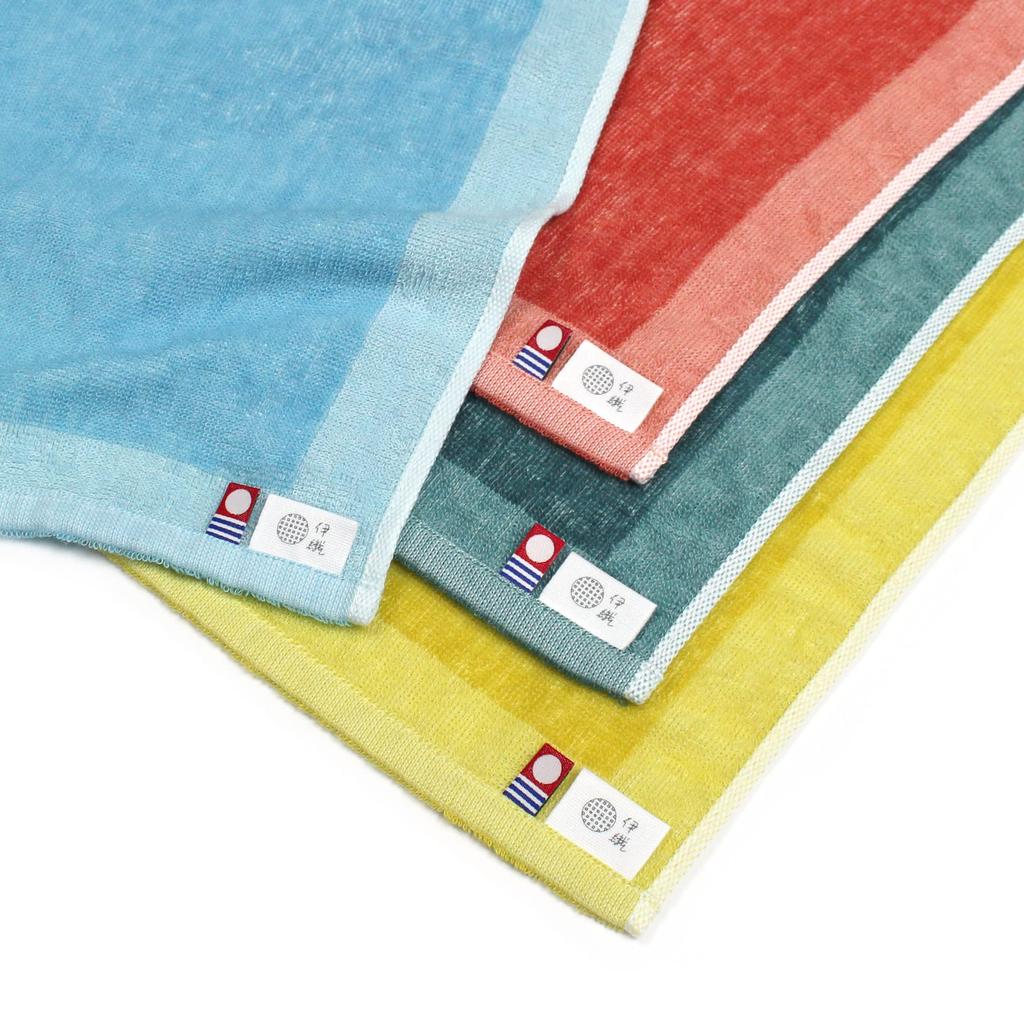 Iori Imabari Rim Organic Cotton Bath Towel Suitable for Sauna and Bath Towel, (Blue), Quick-Drying,