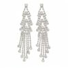 Silver Needle Diamond Round Fringed Earrings Light Luxury High Sense Exquisite Fashion Earrings European and American Cold Wind Earrings