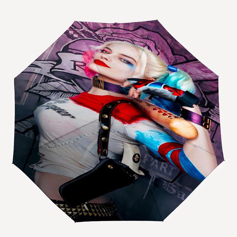 

1PC Harley Quinn Automatic Open/Close, 8-Rib Durable Frame Compact Travel Umbrella for Men & Women S1222065