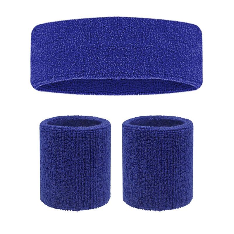 Exercise and fitness cycling basketball badminton breathable and sweat-absorbent headband hand protection wrist protection headband set