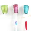 Home Dustproof Stand Wall Mount Toothbrush Holder Toothbrush Cover Bathroom Supplies Storage Rack