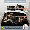Comforter Golden Floral Pattern 3D Printed Elegant Retro Style Bedding Luxury Home Textiles