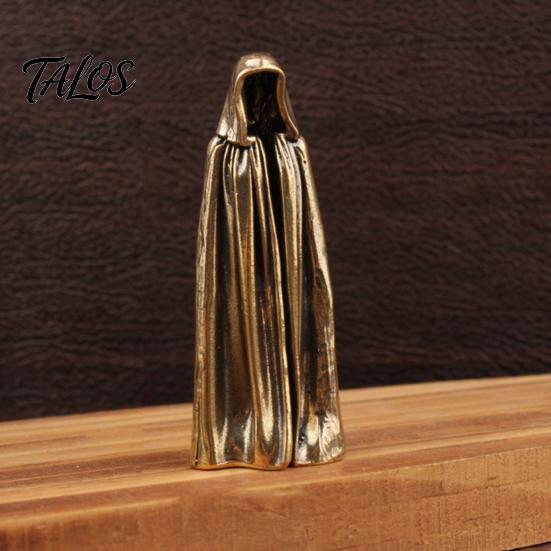 Figurina Bronzo Retrò Fantasma Senza Volto Vintage Figurina Ottone, Statua Misteriosa in Metallo, Piccolo Ornamento Creativo per Arredamento Casa Gotica Scaffale da Tavolo Scrivania