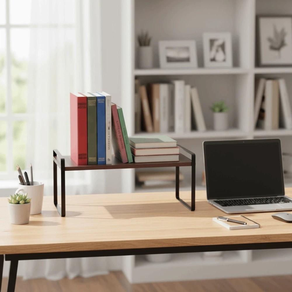 Minimalist Display Rack Strong Load-bearing Stationery Shelf Makeup Organizer Book Rack Study