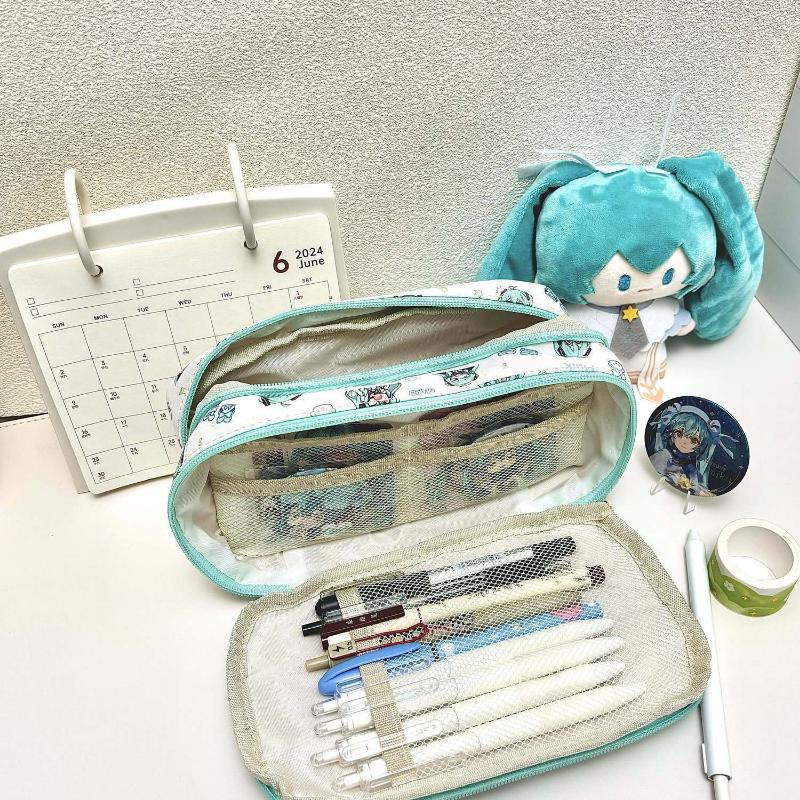 Anime Hatsune Miku Torba na bóle Kawaii Piórnik Kreskówkowy Uchwyt na artykuły piśmiennicze Torba Etui na długopisy Cosplay Artykuły szkolne dla uczniów Prezent
