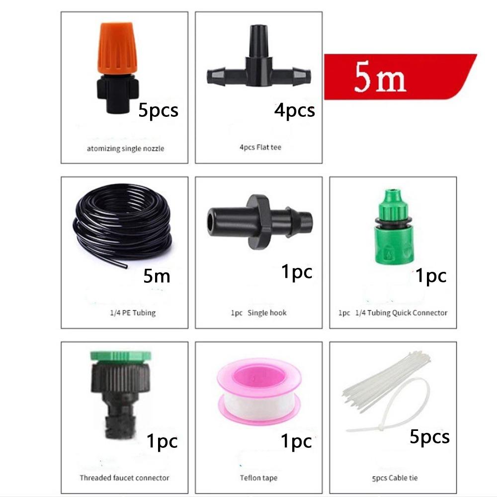

5-30M Drip Irrigation System Plastic Garden Misting Kit Efficient Micro Irrigation Sprayer Summer 5m/196.85in