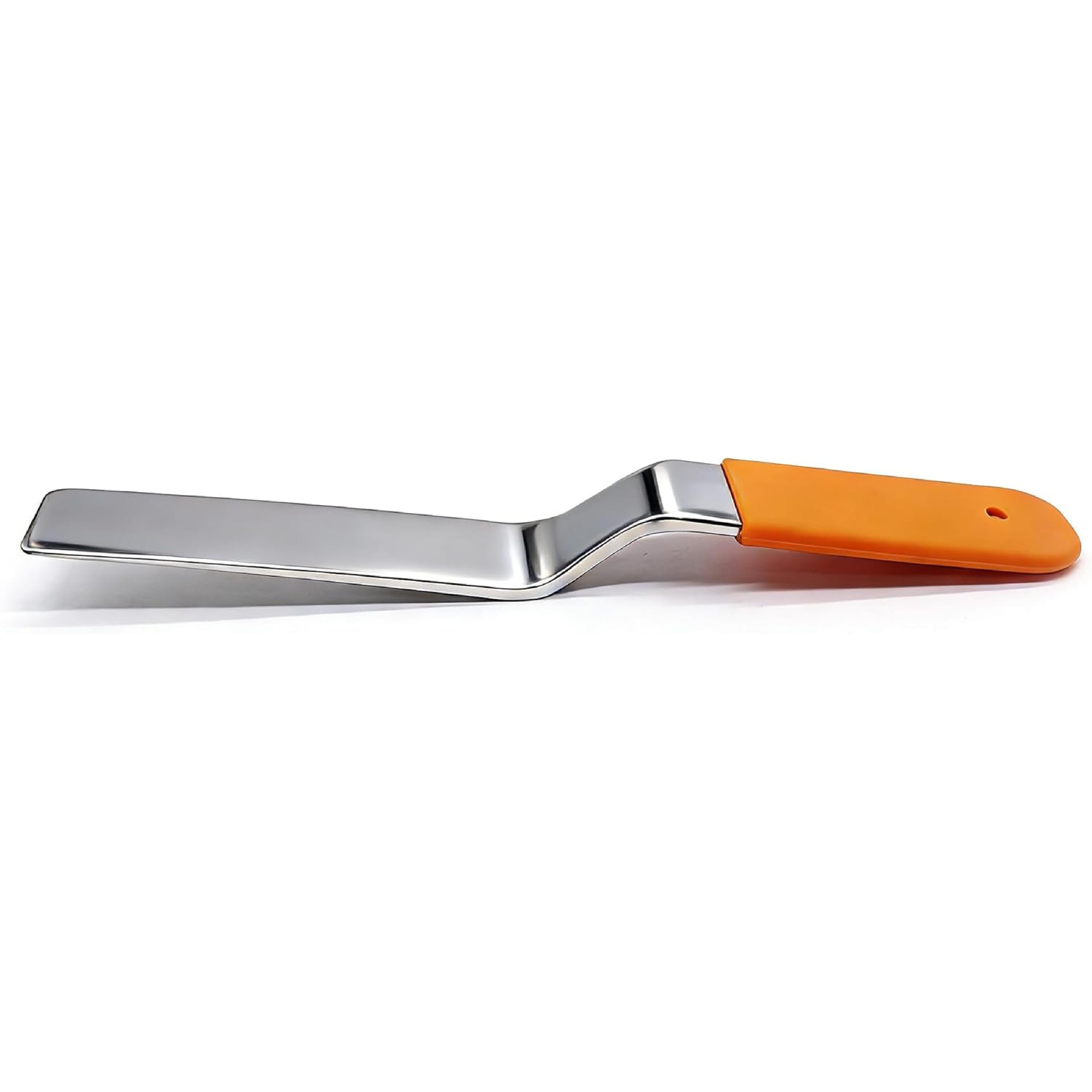 

Professional Dinging Spoon, Cast Stainless Steel Slapping Bodywork Tool with Orange Handle, 27cm Length, for Car and Plane Ducting Repair