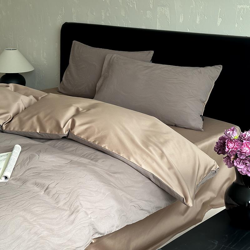 100 High-Grade Pure Cotton Four-Piece Set, Class A Maternal And Infant Grade Cotton Jacquard Quilt Set, Light Luxury Bedding Set