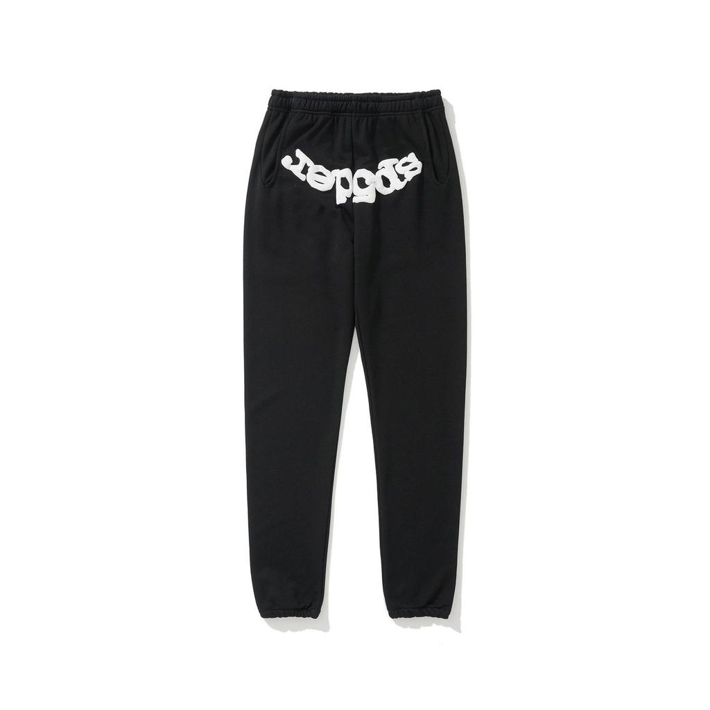 Sp5der 555555 Unisex Spinnennetz-Hoodie mit Schaumstoff-Schriftzug